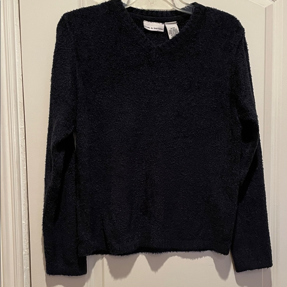 Croft & Barrow Women's Dark Navy Blue Cozy V-Neck Sweater